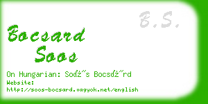 bocsard soos business card